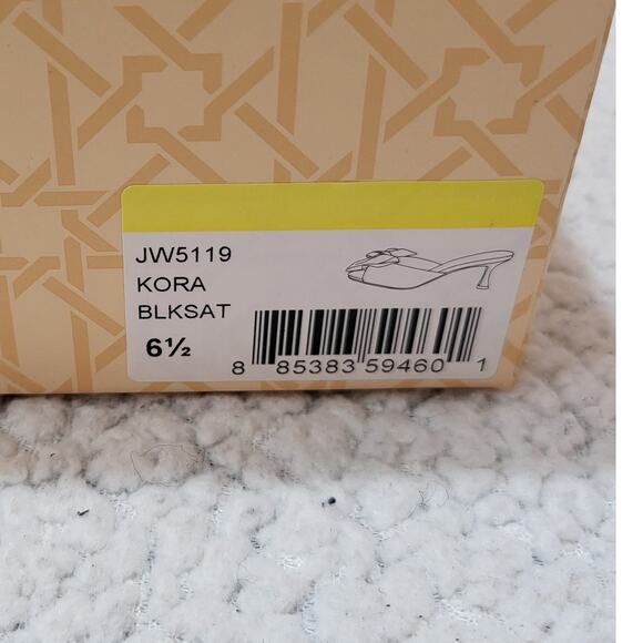 NEW Jewel Badgley Mischka Kora Kitten Heel Mules w Large Bow Black SIZE 6.5 - Picture 7 of 7
